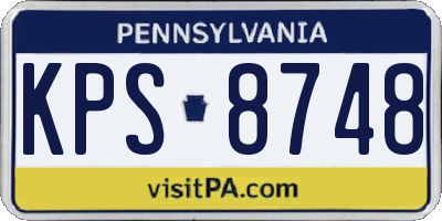 PA license plate KPS8748