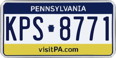 PA license plate KPS8771