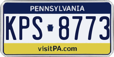 PA license plate KPS8773