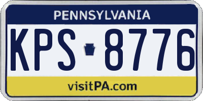 PA license plate KPS8776