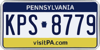 PA license plate KPS8779