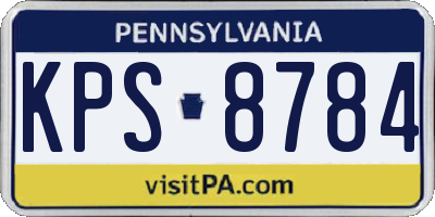 PA license plate KPS8784