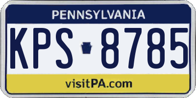 PA license plate KPS8785