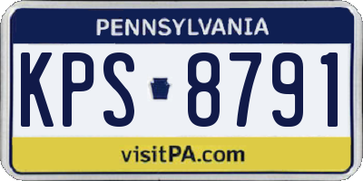 PA license plate KPS8791