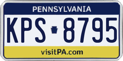 PA license plate KPS8795