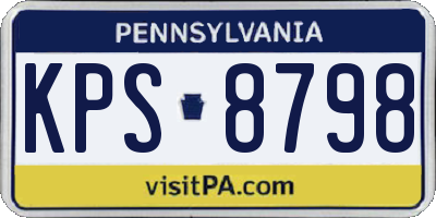 PA license plate KPS8798