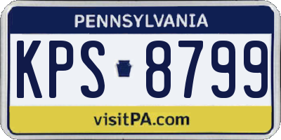 PA license plate KPS8799