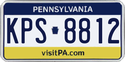 PA license plate KPS8812