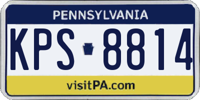 PA license plate KPS8814
