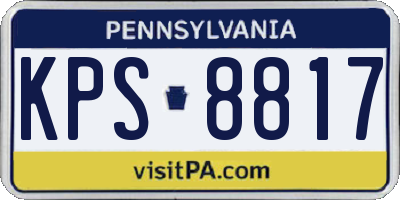 PA license plate KPS8817