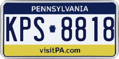 PA license plate KPS8818