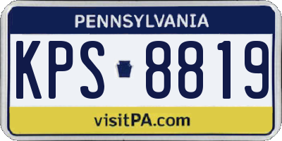 PA license plate KPS8819