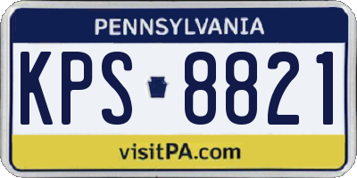 PA license plate KPS8821