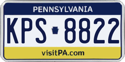 PA license plate KPS8822