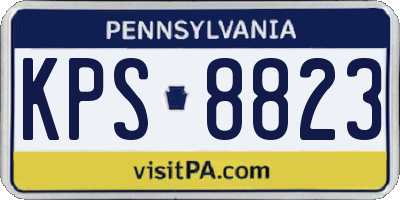 PA license plate KPS8823