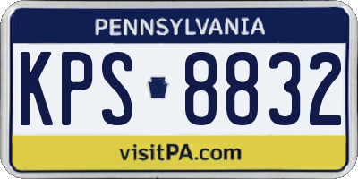 PA license plate KPS8832