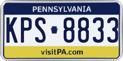 PA license plate KPS8833
