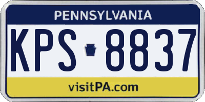 PA license plate KPS8837