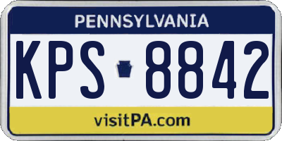 PA license plate KPS8842