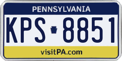 PA license plate KPS8851