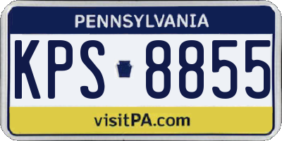 PA license plate KPS8855