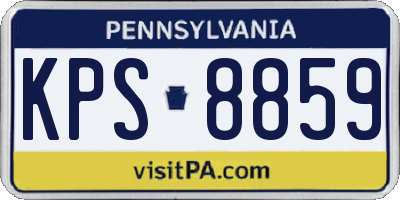 PA license plate KPS8859