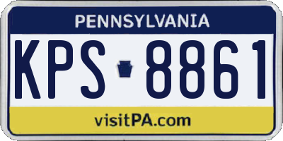 PA license plate KPS8861