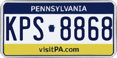PA license plate KPS8868