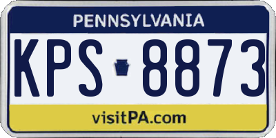 PA license plate KPS8873