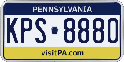 PA license plate KPS8880