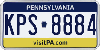 PA license plate KPS8884
