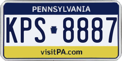 PA license plate KPS8887