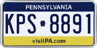 PA license plate KPS8891