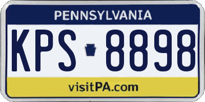 PA license plate KPS8898