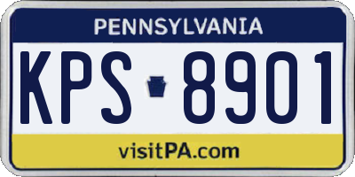 PA license plate KPS8901