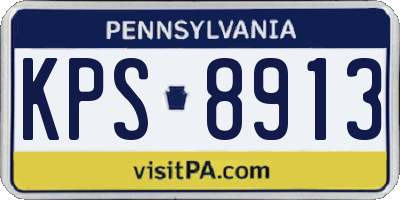 PA license plate KPS8913