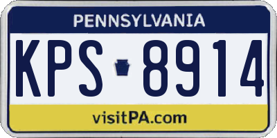 PA license plate KPS8914