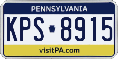 PA license plate KPS8915