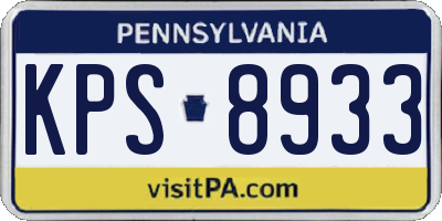 PA license plate KPS8933
