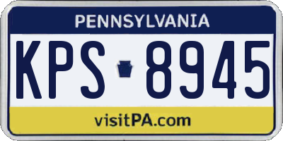 PA license plate KPS8945
