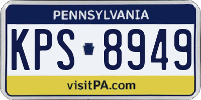 PA license plate KPS8949