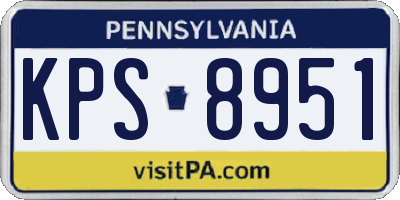 PA license plate KPS8951