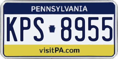 PA license plate KPS8955
