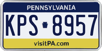 PA license plate KPS8957