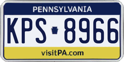 PA license plate KPS8966