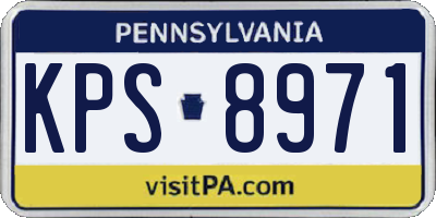 PA license plate KPS8971