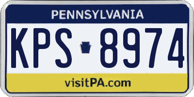 PA license plate KPS8974