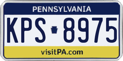 PA license plate KPS8975