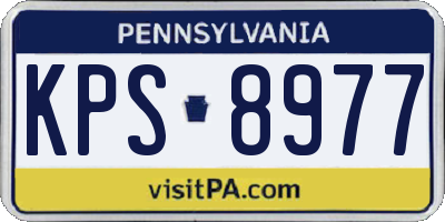 PA license plate KPS8977