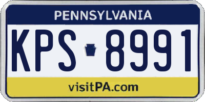 PA license plate KPS8991